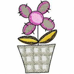 Vase For Flowers Embroidery Design 1 Vase For Flowers Embroidery Design 1